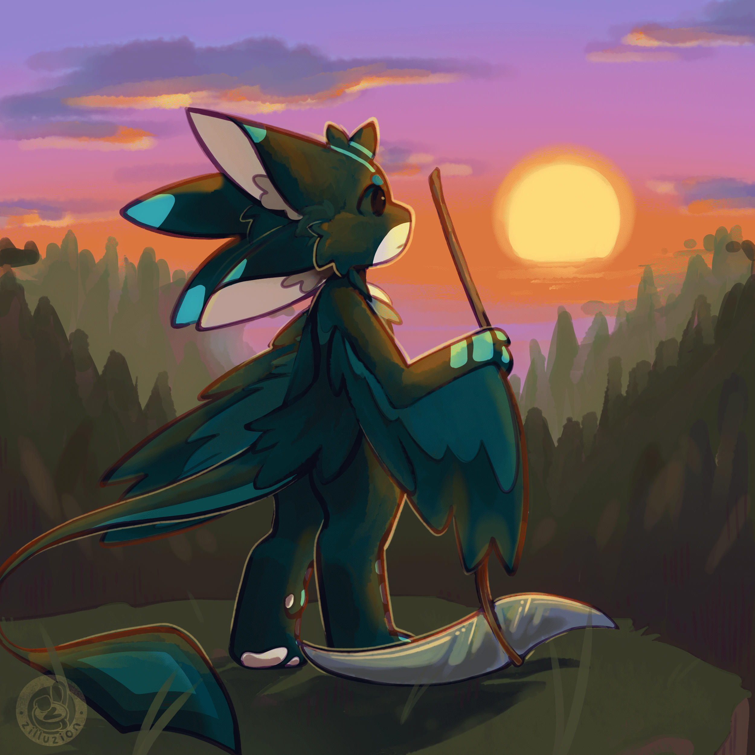 fullbody, shading, scene background and simple animation - for zek