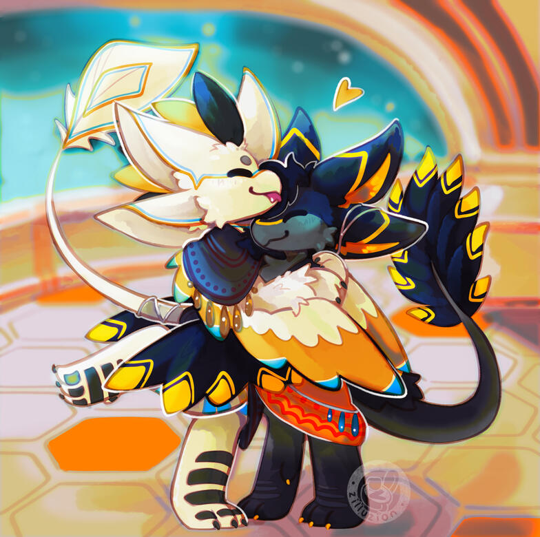 fullbody, shading, extra charcter and abstract background - for umbry